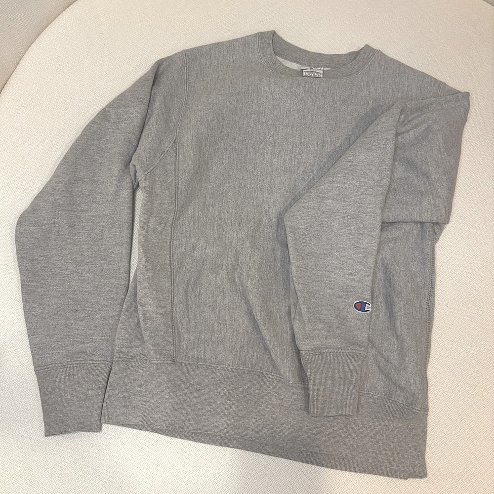 Champion Reverse Weave Grey Crewneck, small